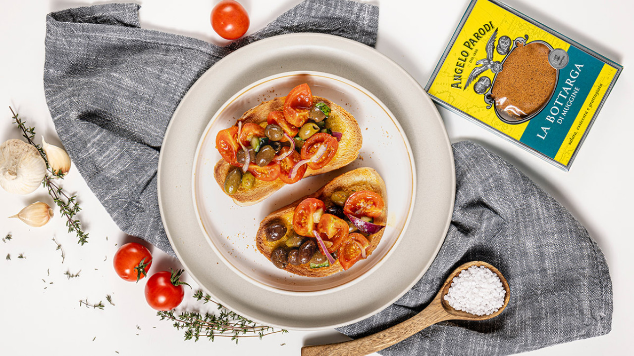 Cicchetti veneziani con Bottarga di Muggine Angelo Parodi 