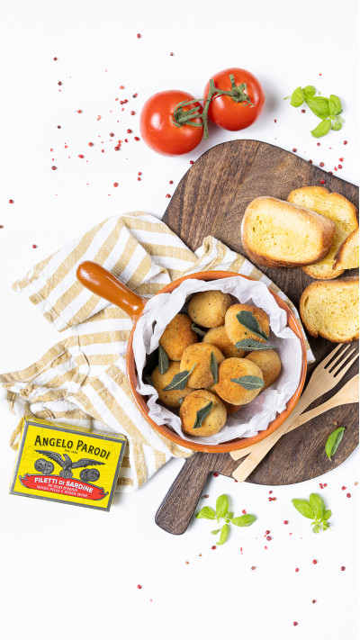 Polpette con Filetti di Sardine in Olio d’Oliva senza pelle e spine Angelo Parodi