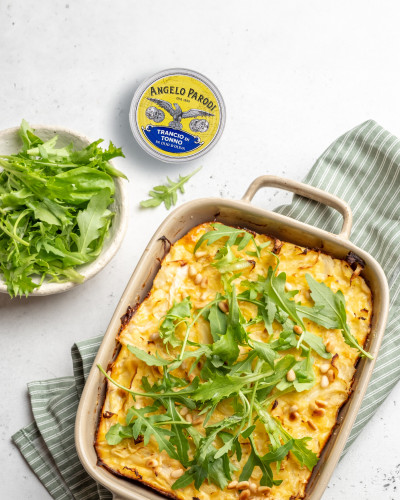 Cavolfiore gratinato con Trancio di Tonno in Olio d’Oliva Angelo Parodi
