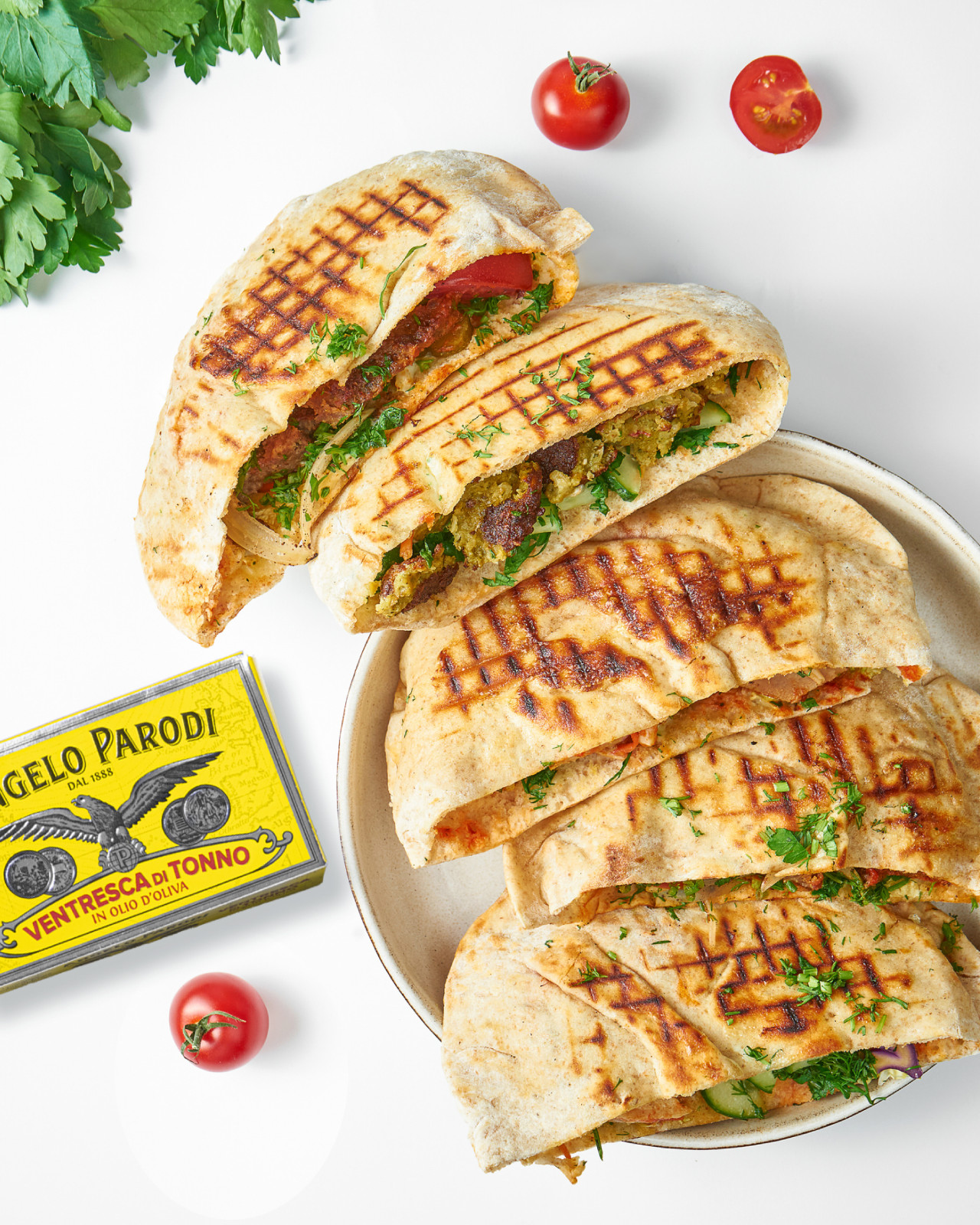 Pita con falafel di Ventersca di Tonno in Olio d’Oliva Angelo Parodi