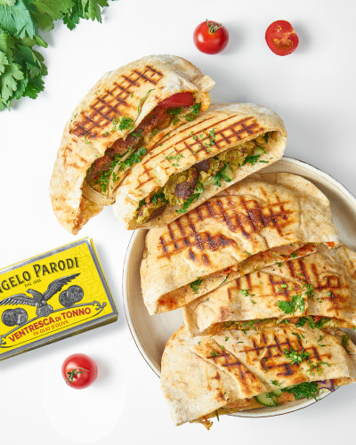 Pita con falafel di Ventersca di Tonno in Olio d’Oliva Angelo Parodi