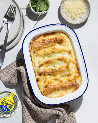 Cannelloni con ricotta e Trancio di Tonno in Olio d’Oliva Angelo Parodi 