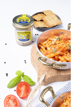 Umbricelli alla spoletina con Filetti di Tonno in Olio d’Oliva Angelo Parodi 