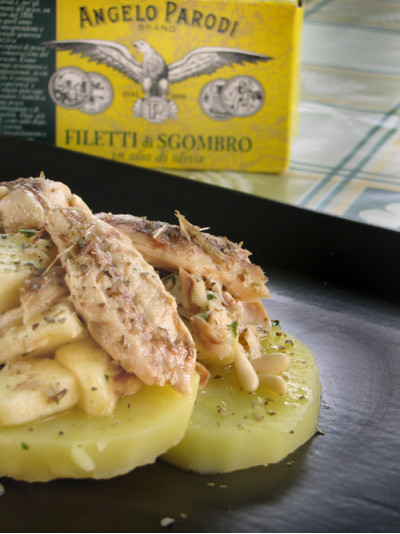 Filetti di Sgombro in Olio d'Oliva Angelo Parodi con patate e mele