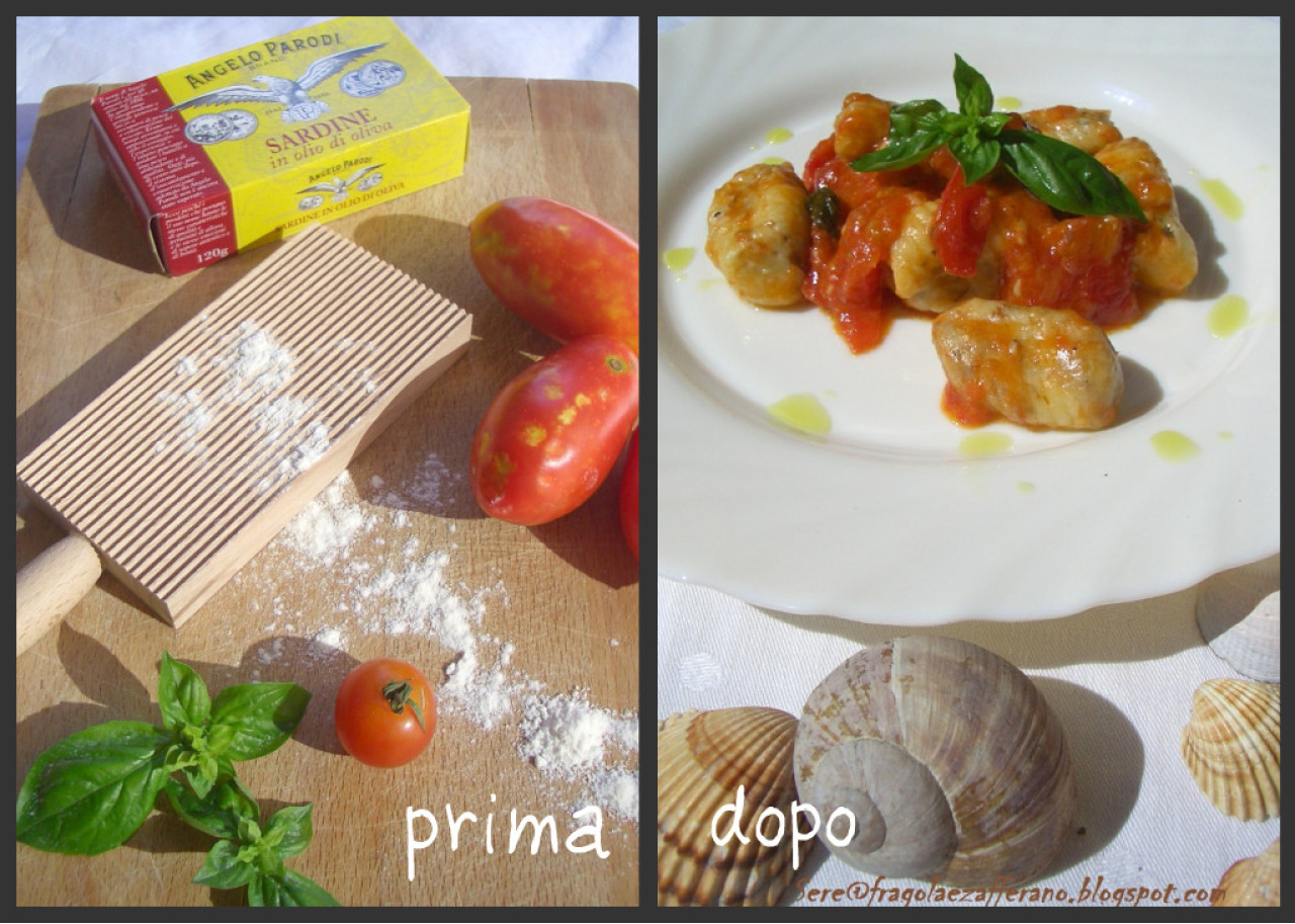 Gnocchi di ricotta e Filetti di Sardine in Olio d'Oliva Angelo Parodi