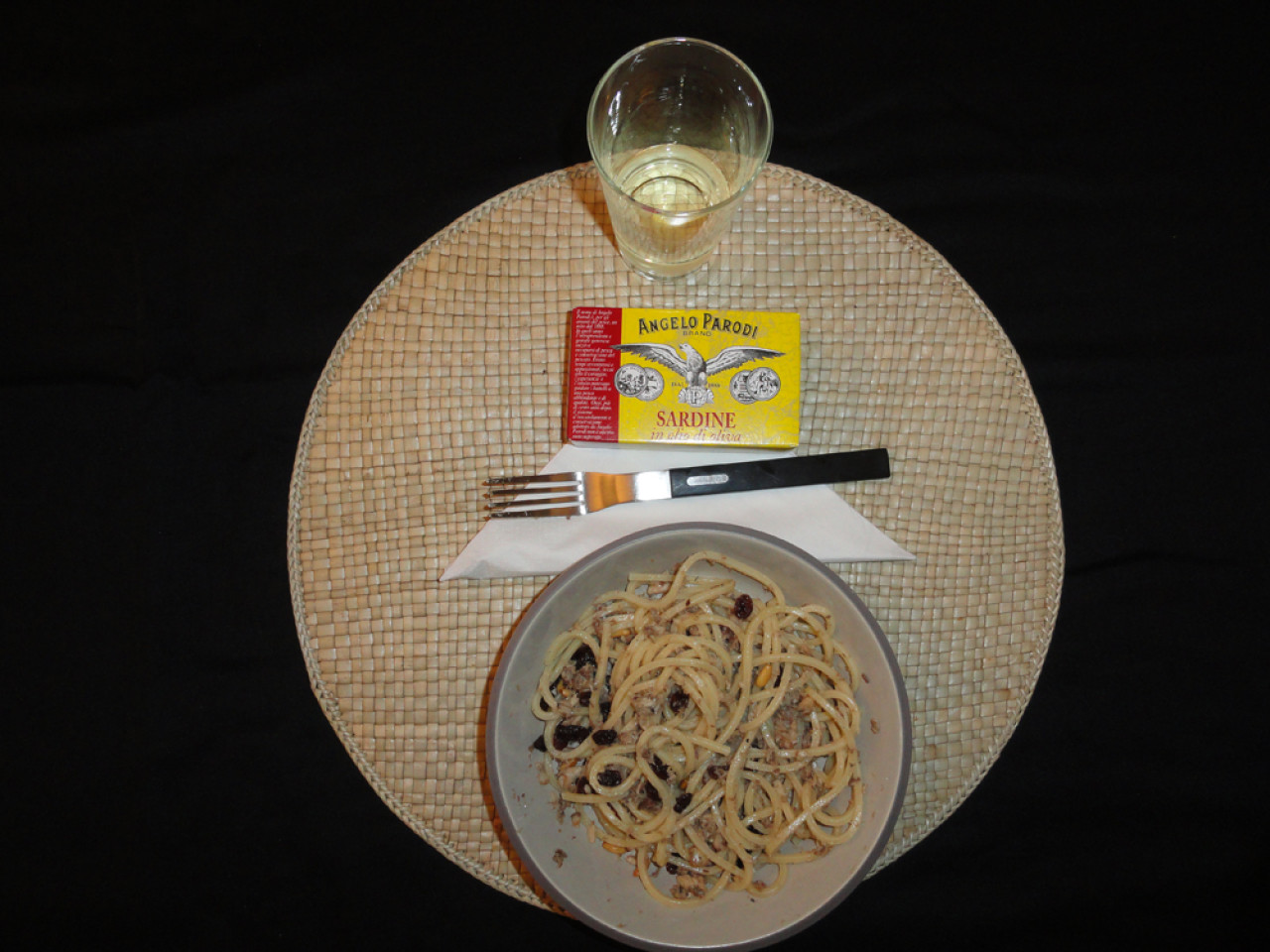 Pasta con Filetti di Sardine in Olio d'Oliva Angelo Parodi