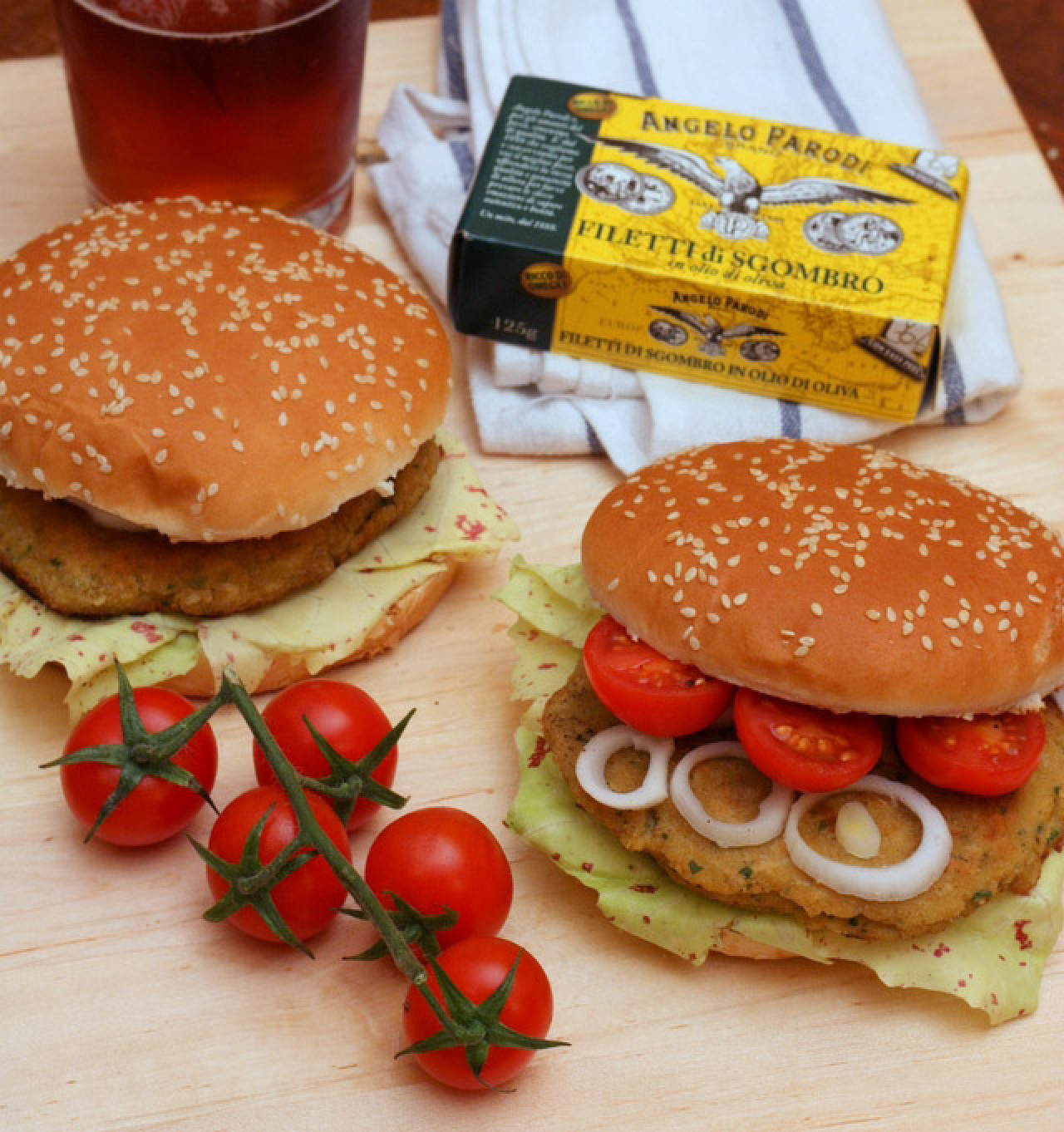 Hamburger di ceci e Filetti di Sgombro in Olio d'Oliva Angelo Parodi