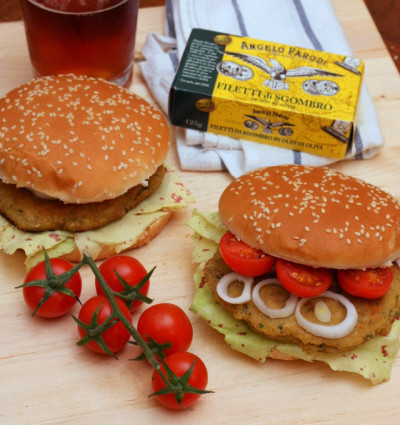 Hamburger di ceci e Filetti di Sgombro in Olio d'Oliva Angelo Parodi 