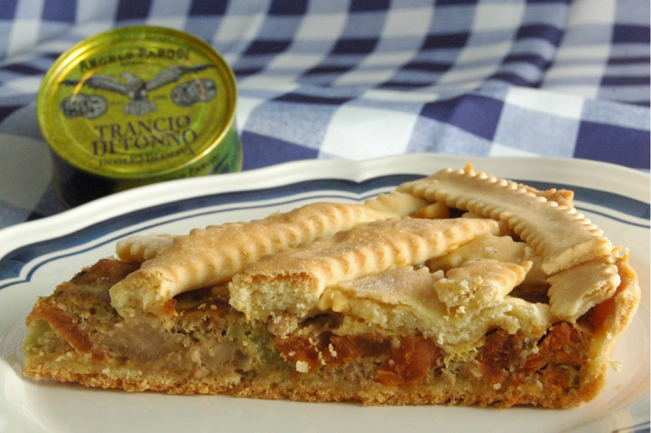 Crostata di verdure e Filetti di Tonno in Olio d'Oliva Angelo Parodi