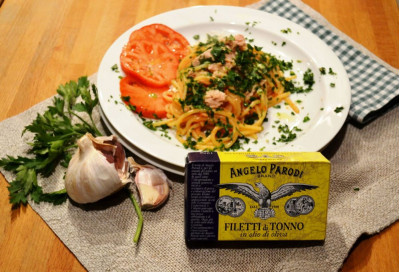 Spaghetti ai Filetti di Tonno in Olio d'Oliva Angelo Parodi