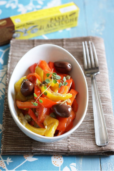 Peperonata fredda con Pasta di Acciughe del Mar Cantabrico Angelo Parodi