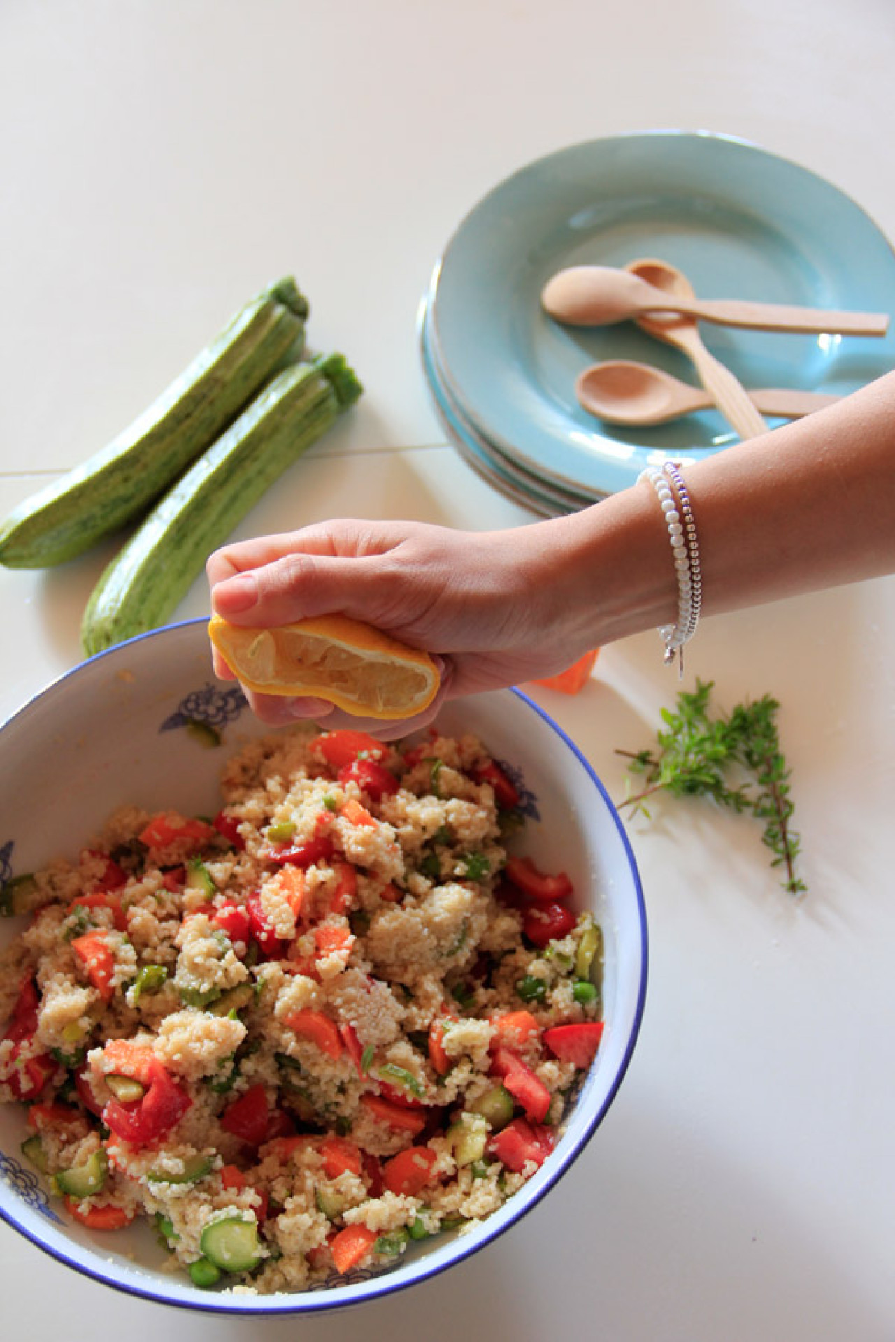 Insalata di cous cous con verdure e Filetti di Tonno in Olio d'Oliva Angelo Parodi