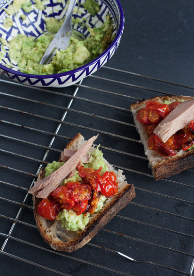 Toast con Filetti di Tonno in Olio d'Oliva Angelo Parodi post-palestra