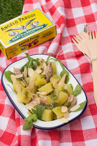 Insalata di patate e Filetti di Sgombro in Olio d'Oliva Angelo Parodi