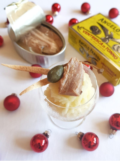 Mousse di patate e Ventresca di Tonno in Olio d'Oliva Angelo Parodi