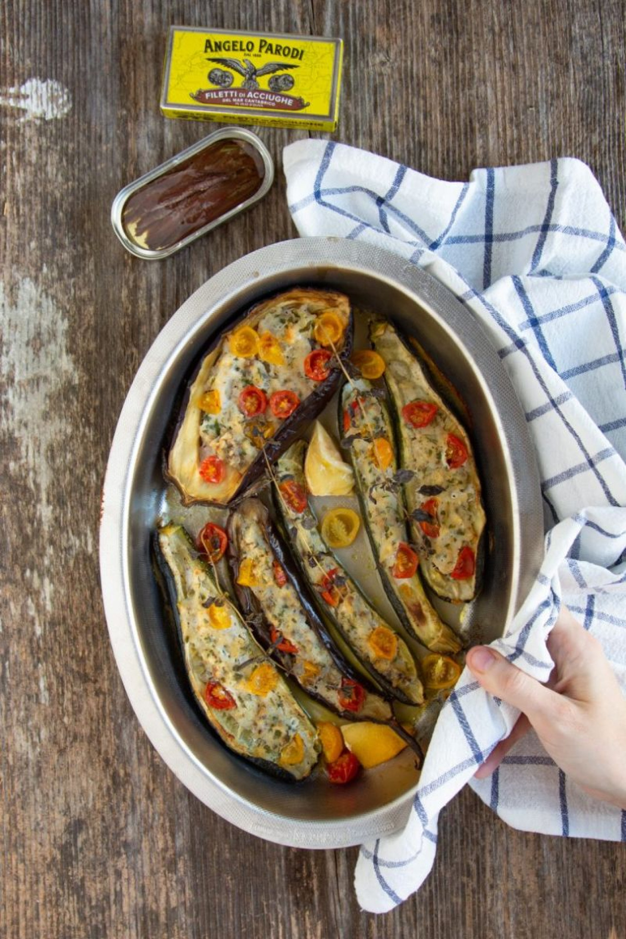 Barchette di verdure ripieni con Filetti di Acciughe del Mar Cantabrico Angelo Parodi