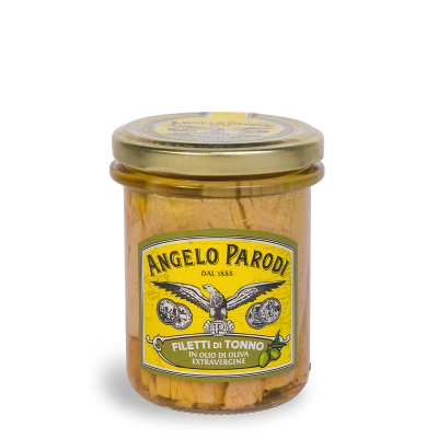 Filetti di Tonno in Olio Extra Vergine d'Oliva 195 g Angelo Parodi